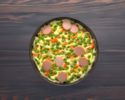 Классический оливье с колбасой и свежими огурцами