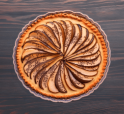 Пирог с грушами и маком