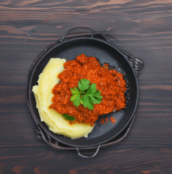 Печень по-венециански c пюре