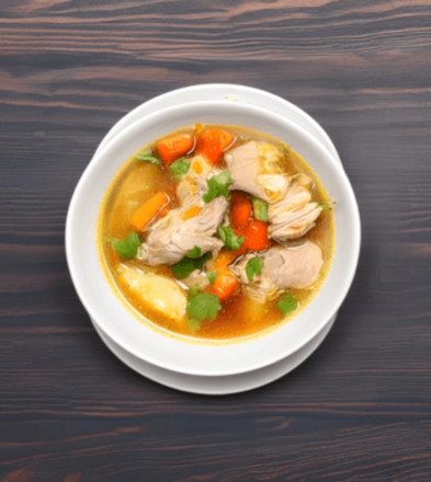 Острый суп из остатков печеной курицы – рецепт