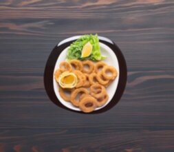 Хамса с луковыми кольцами