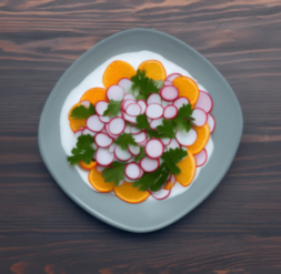 Салат из редьки с апельсином и йогуртом