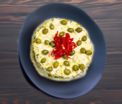 Селедка под шубой с каперсами